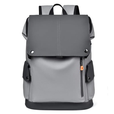 High Quality PU Leather Waterproof Men's Laptop Backpack Large Computer Backpack for Business Urban Man Backpack USB Charging